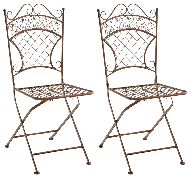 Set of 2 Adelar folding garden chairs