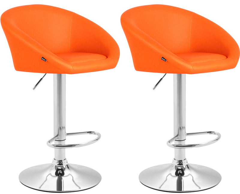 Set of 2 bar stools Miami V2 faux leather