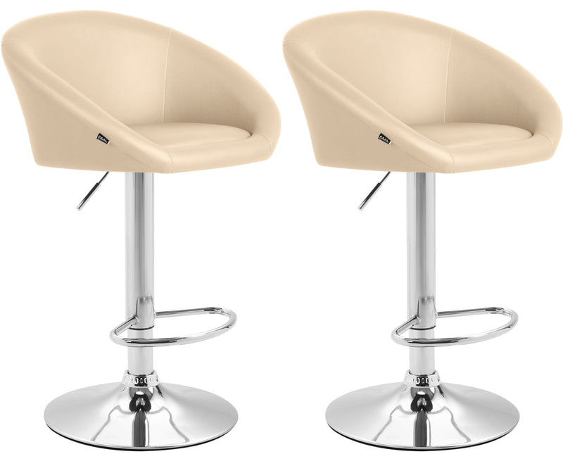 Set of 2 bar stools Miami V2 faux leather