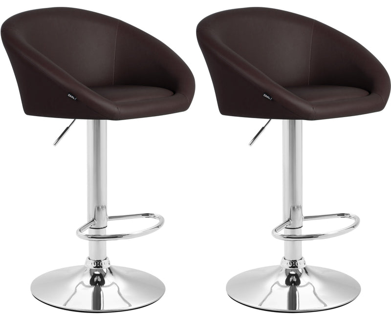 Set of 2 bar stools Miami V2 faux leather