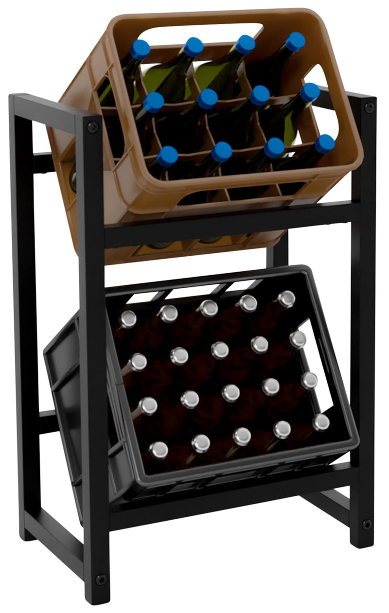 Beverage crate stand stack