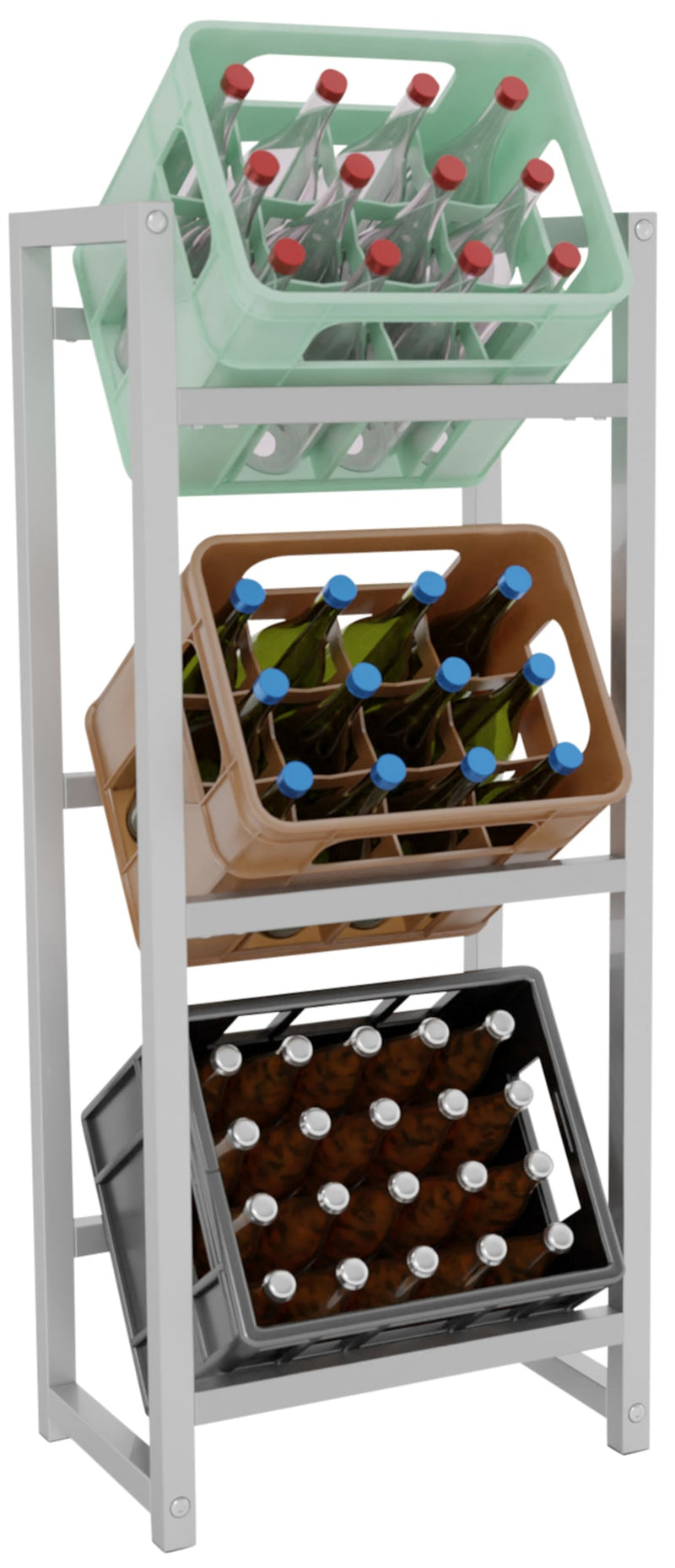 Beverage crate stand stack