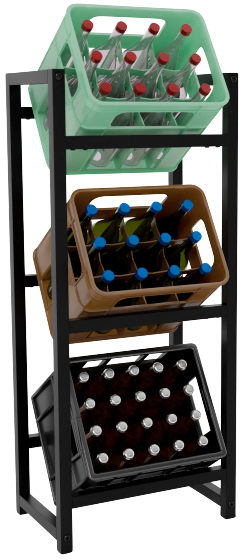 Beverage crate stand stack