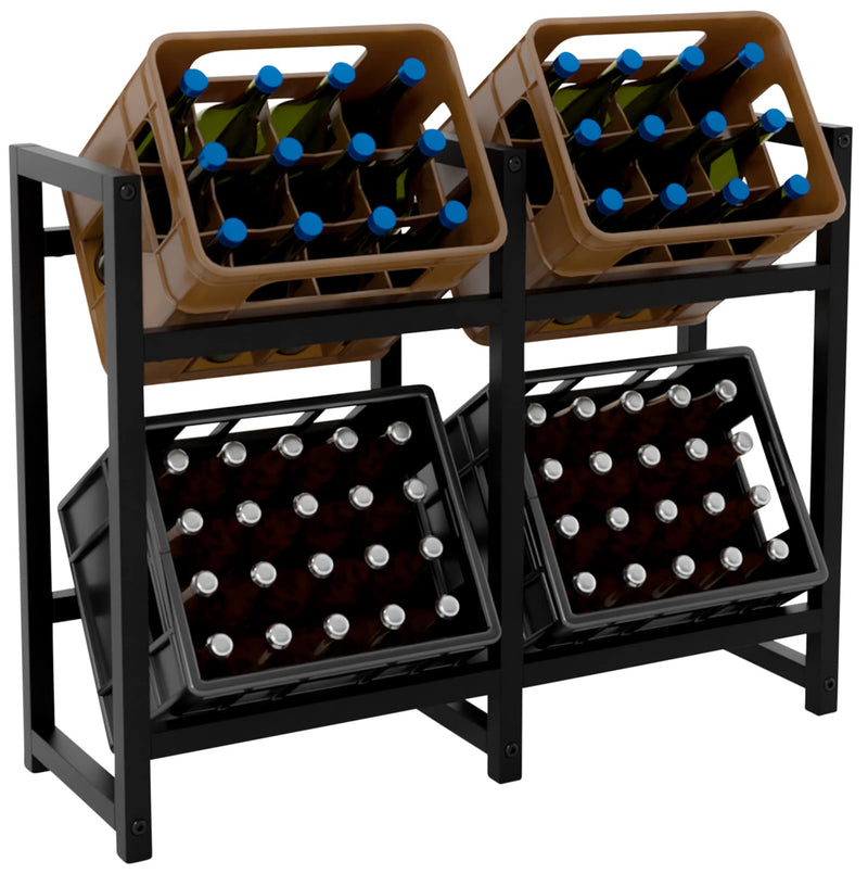 Beverage crate stand stack