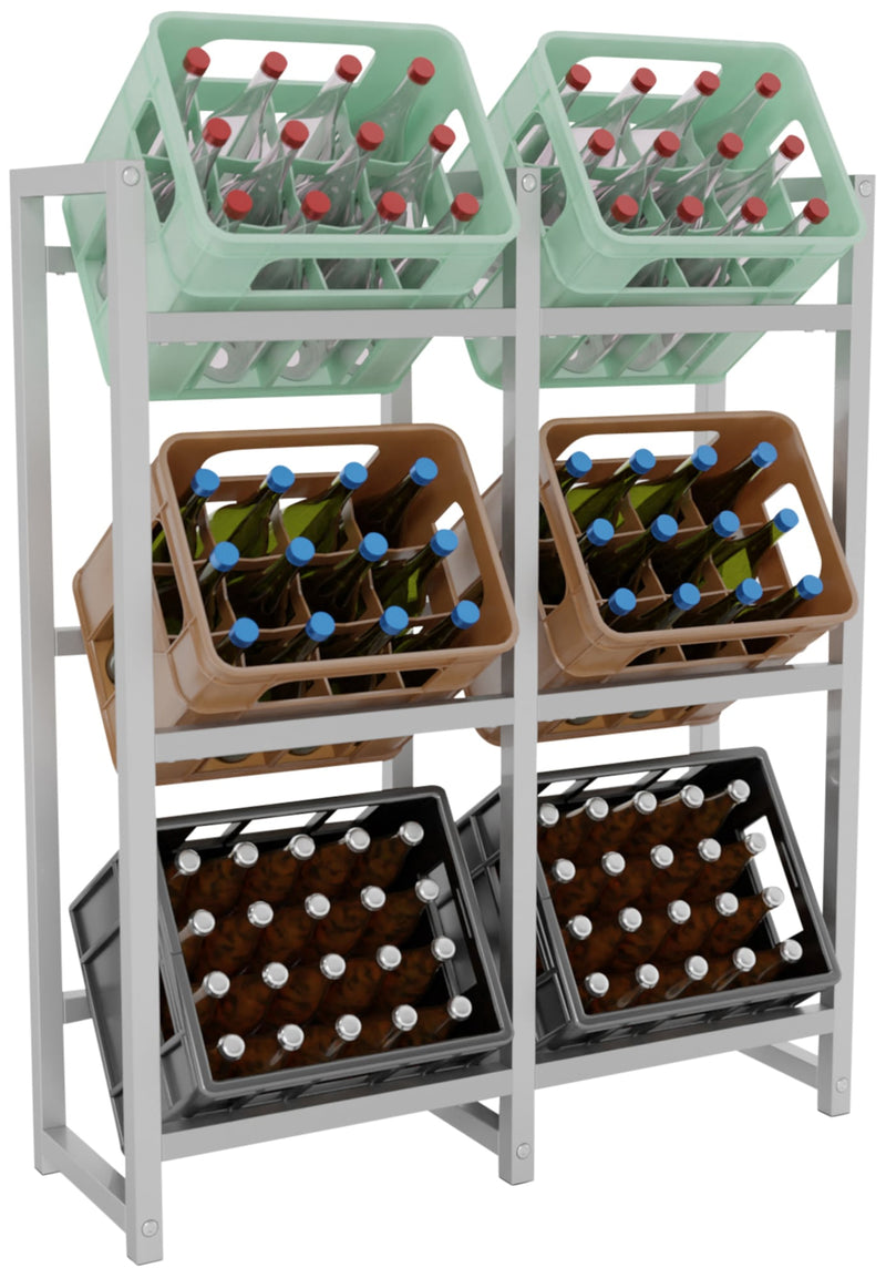 Beverage crate stand stack