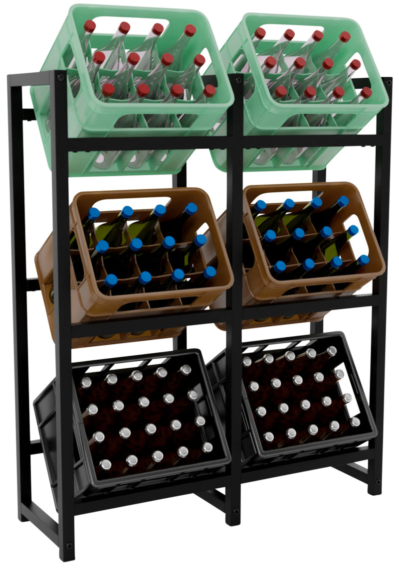 Beverage crate stand stack