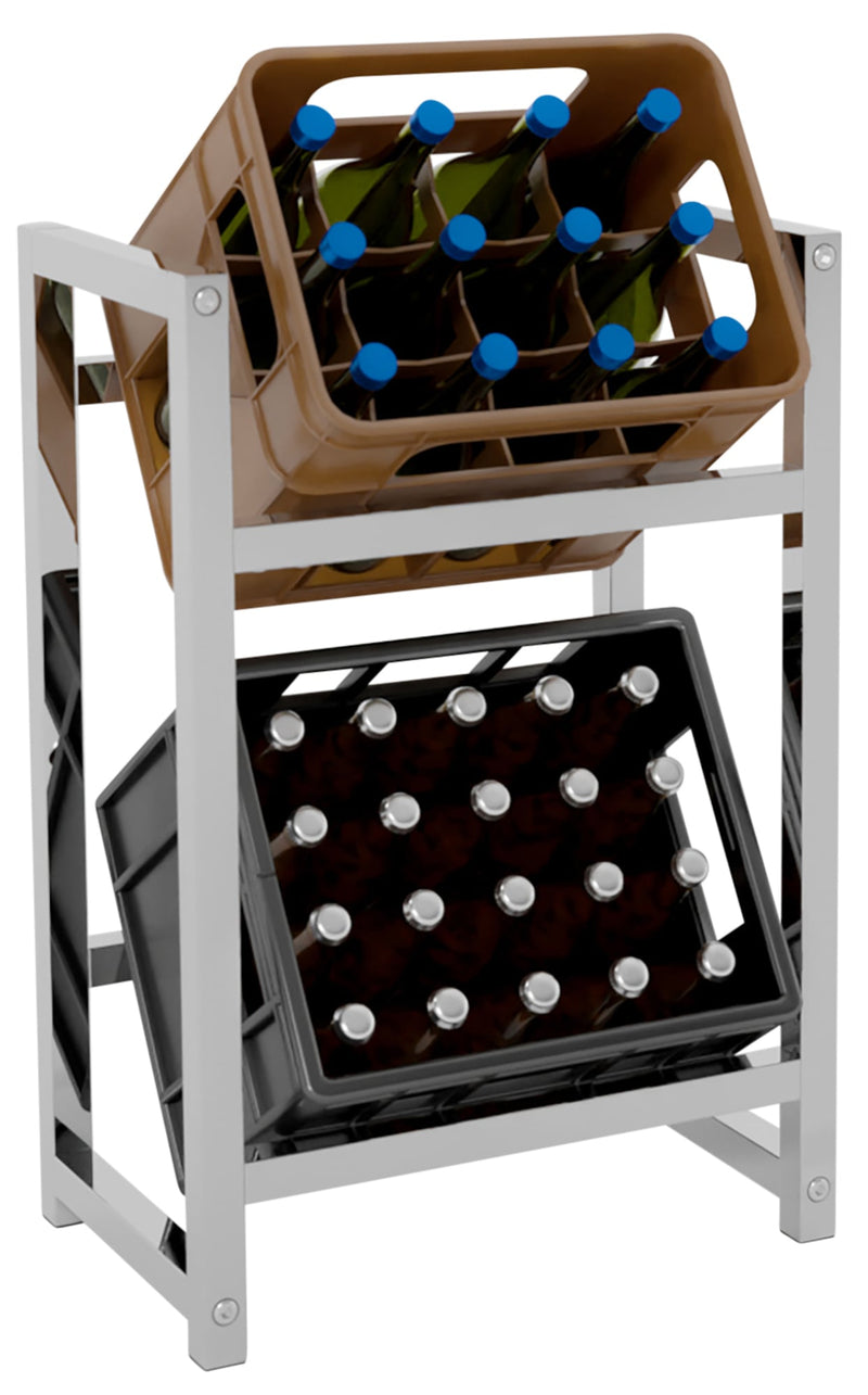 Beverage crate stand stack