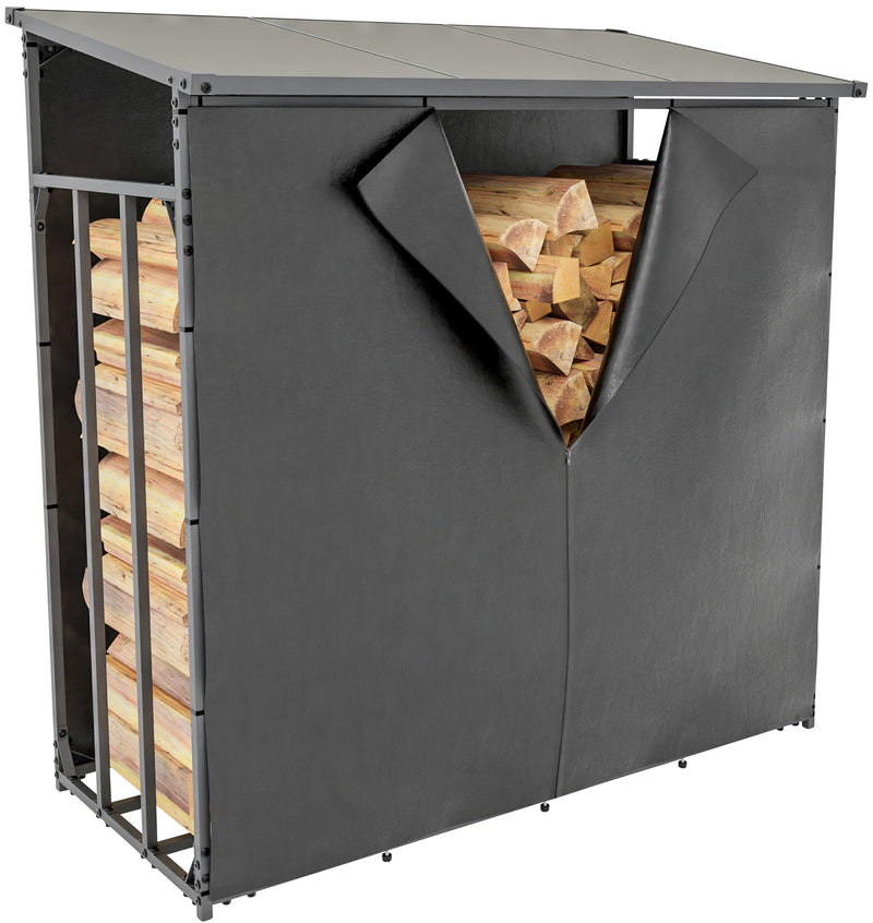 Ruston Aluminium Firewood Shelter + Tarpaulin