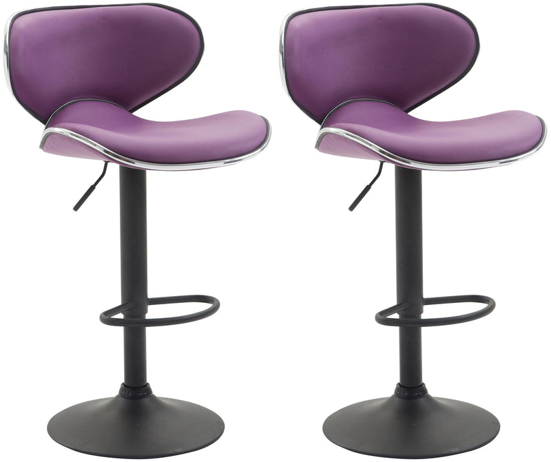 Set of 2 bar stools Las Vegas faux leather