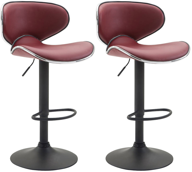 Set of 2 bar stools Las Vegas faux leather