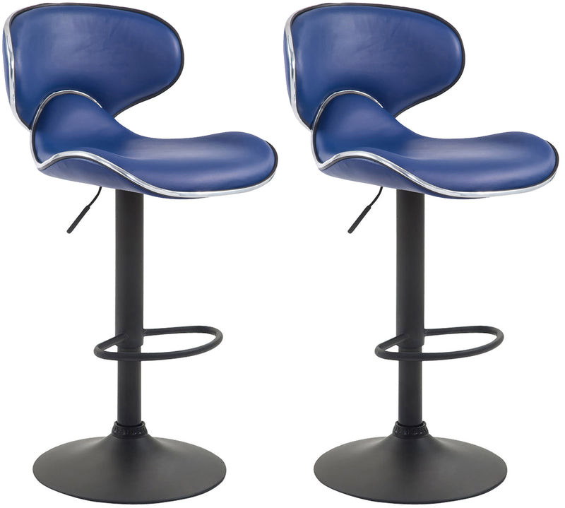 Set of 2 bar stools Las Vegas faux leather