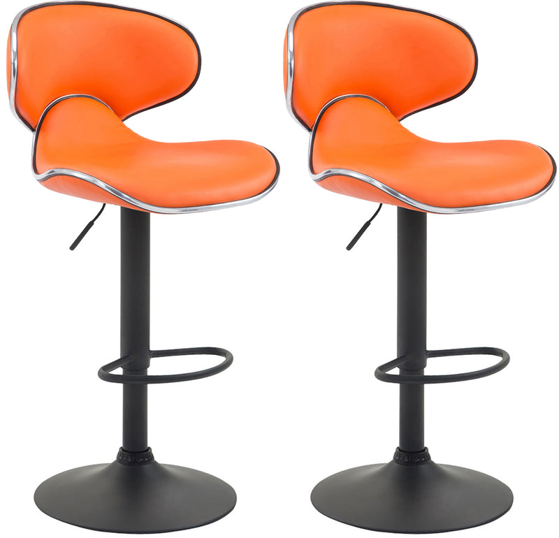 Set of 2 bar stools Las Vegas faux leather