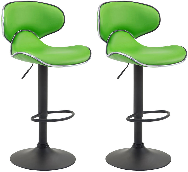 Set of 2 bar stools Las Vegas faux leather