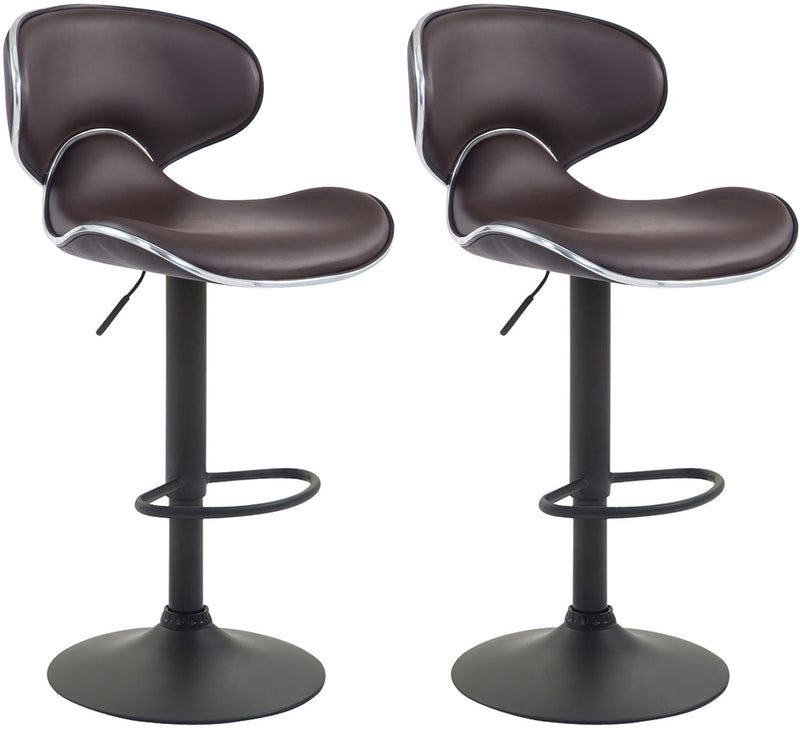 Set of 2 bar stools Las Vegas faux leather