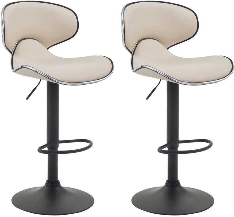 Set of 2 bar stools Las Vegas faux leather