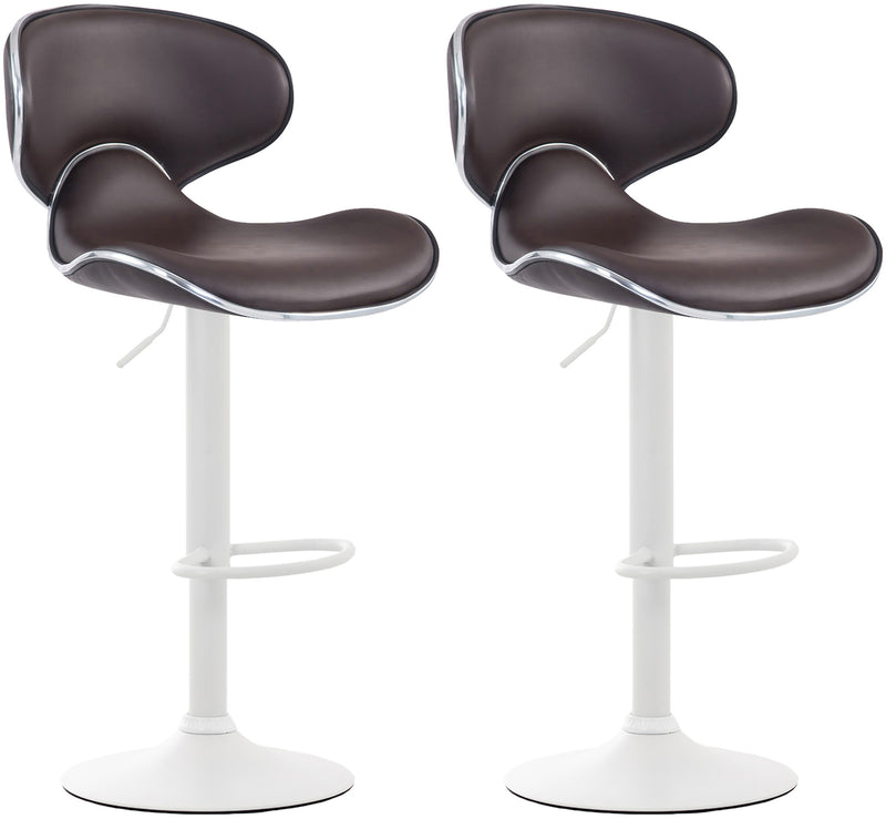 Set of 2 bar stools Las Vegas faux leather