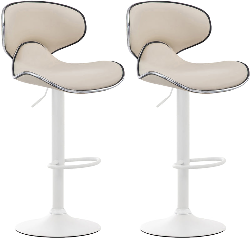 Set of 2 bar stools Las Vegas faux leather