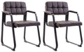 Set of 2 visitor chairs Canada B faux leather