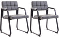 Set of 2 visitor chairs Canada B faux leather