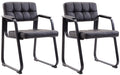 Set of 2 visitor chairs Canada B faux leather