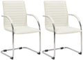 Set of 2 Tira artificial leather visitor chairs