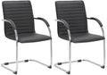 Set of 2 Tira artificial leather visitor chairs