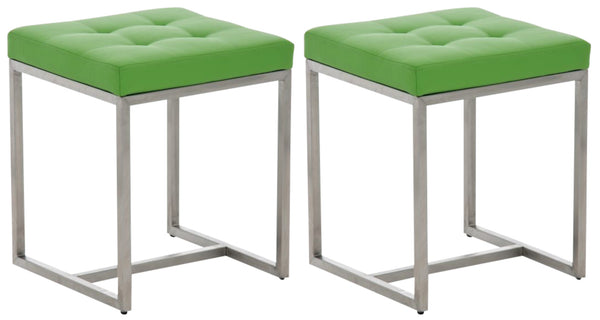 Set of 2 stainless steel stools Barci