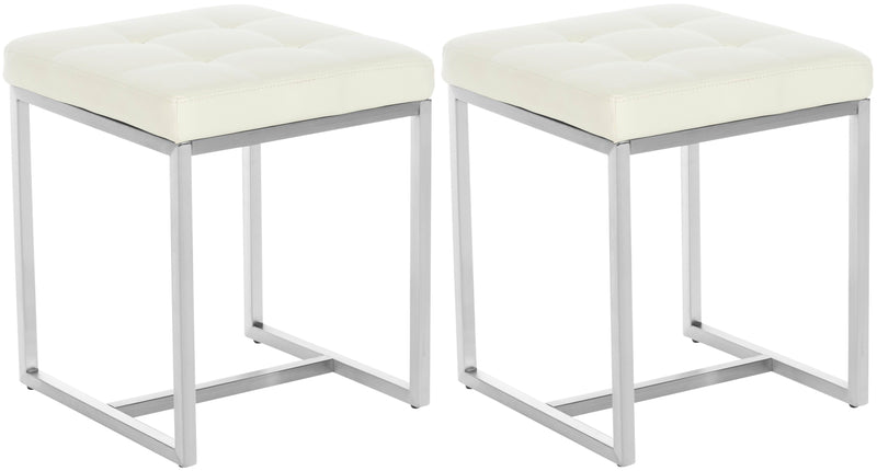 Set of 2 stainless steel stools Barci