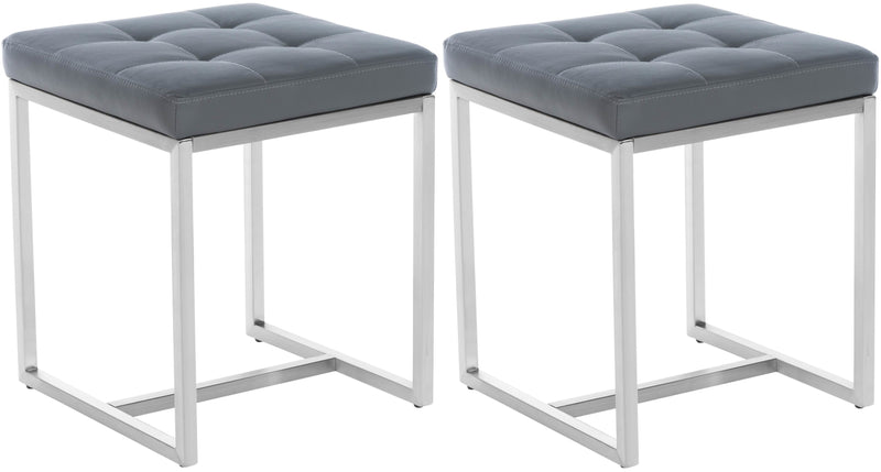 Set of 2 stainless steel stools Barci