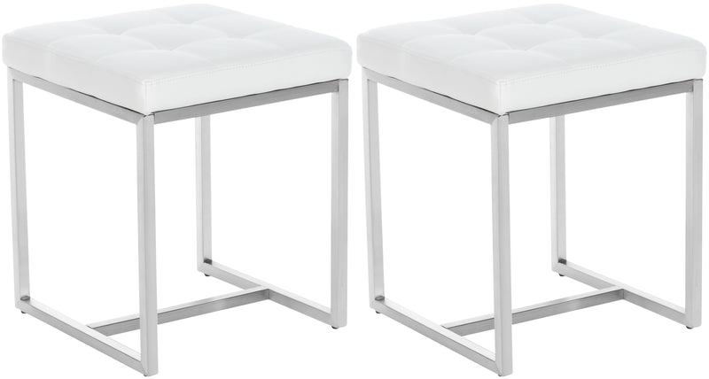 Set of 2 stainless steel stools Barci