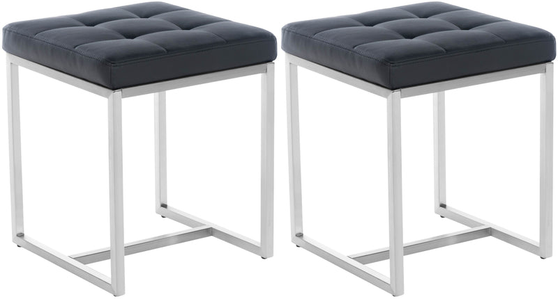 Set of 2 stainless steel stools Barci