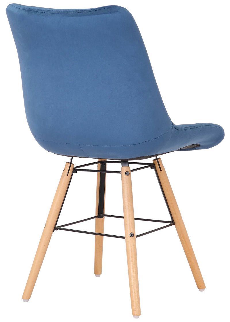 Set van 2 Leni fluwelen eetkamerstoelen