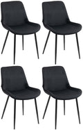 Set of 4 dining chairs Victoria velvet cover