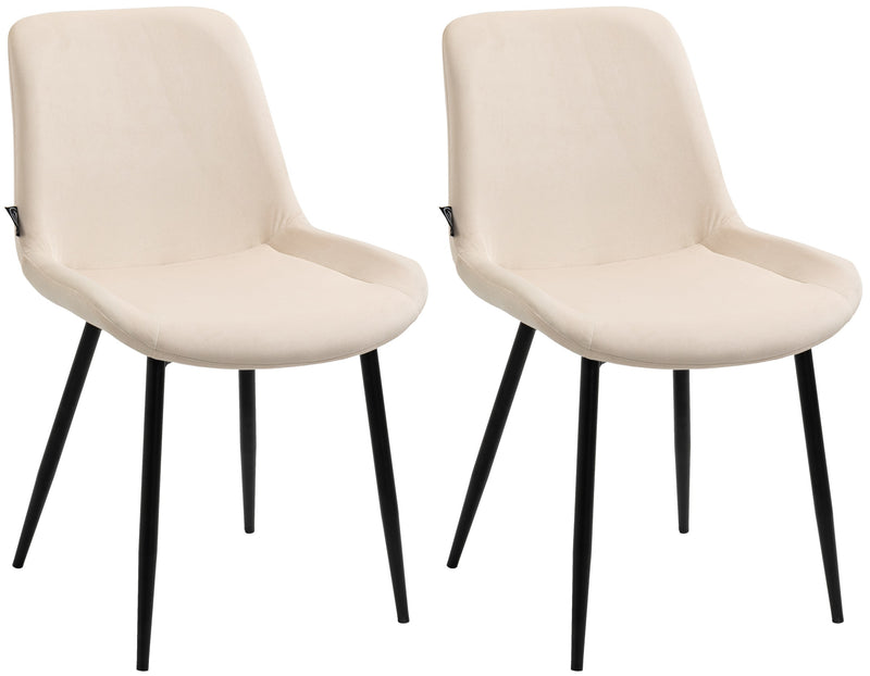 Set van 2 eetkamerstoelen Victoria fluwelen bekleding