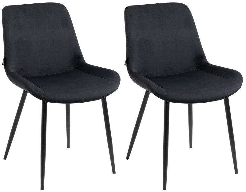 Set van 2 eetkamerstoelen Victoria fluwelen bekleding