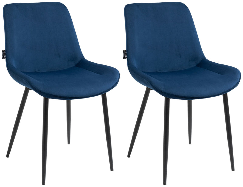 Set van 2 eetkamerstoelen Victoria fluwelen bekleding