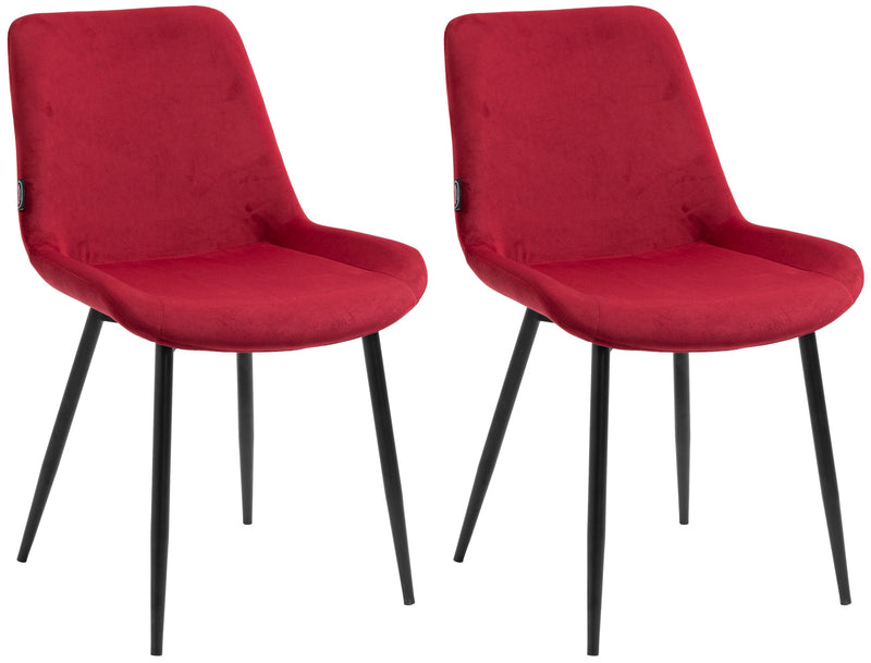 Set van 2 eetkamerstoelen Victoria fluwelen bekleding