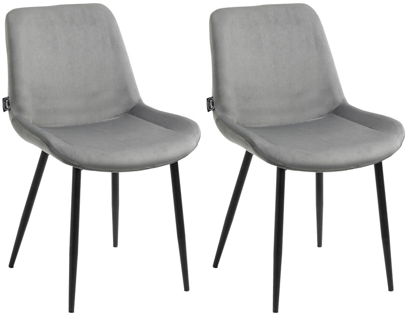 Set van 2 eetkamerstoelen Victoria fluwelen bekleding