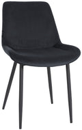 Victoria dining chair with velvet cover