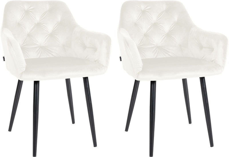 Set of 2 dining chairs Stanley velvet