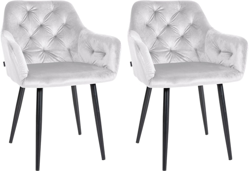 Set of 2 dining chairs Stanley velvet