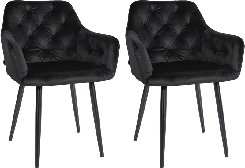 Set of 2 dining chairs Stanley velvet