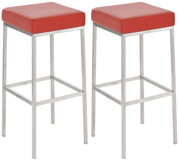 Set of 2 bar stools Montreal 85 faux leather