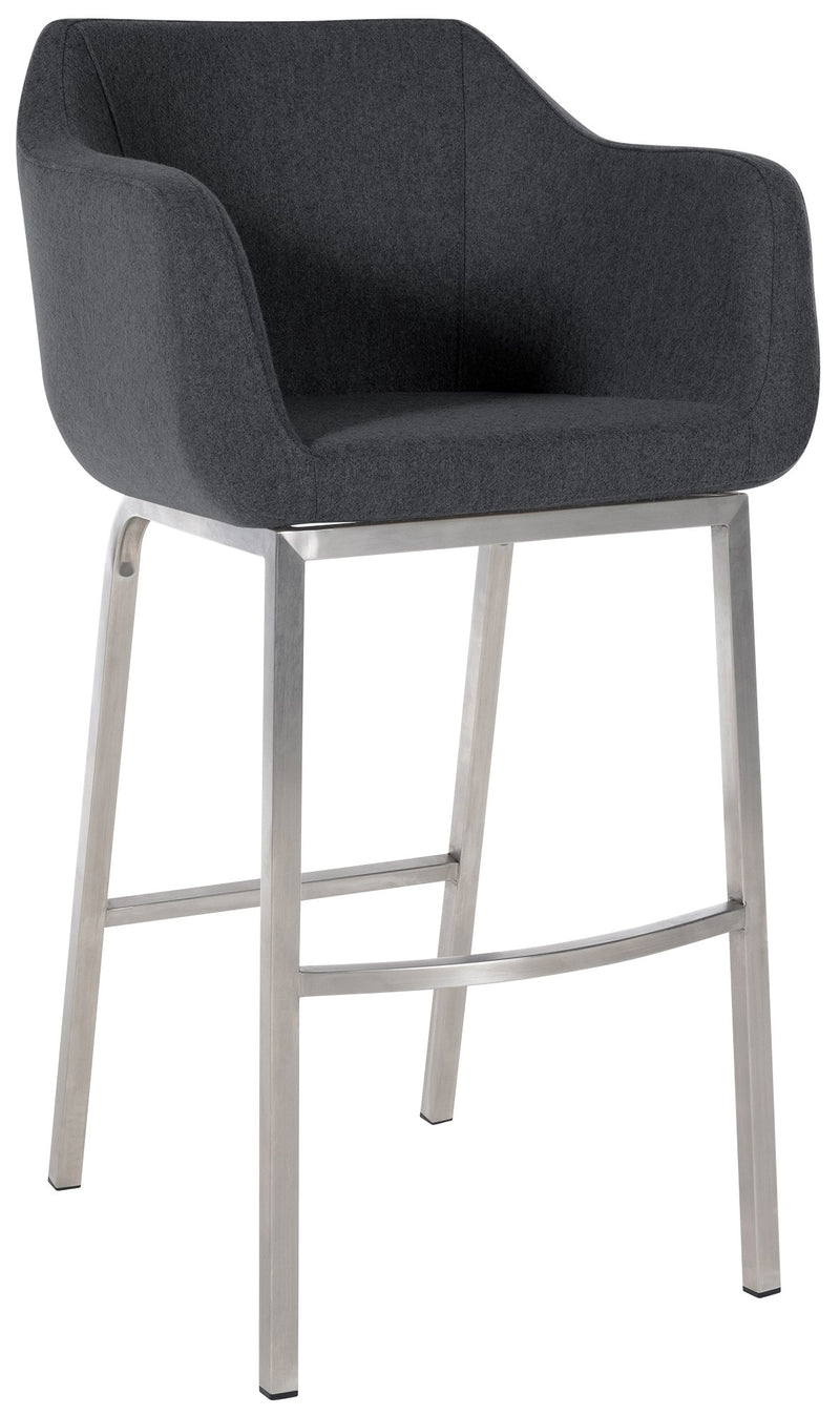 Bar stool Monea felt with four-legged frame