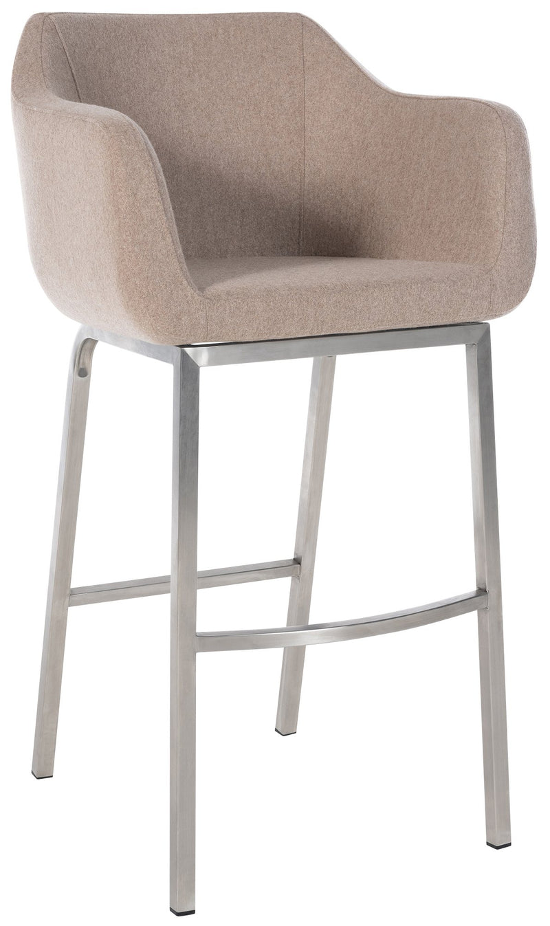 Bar stool Monea felt with four-legged frame