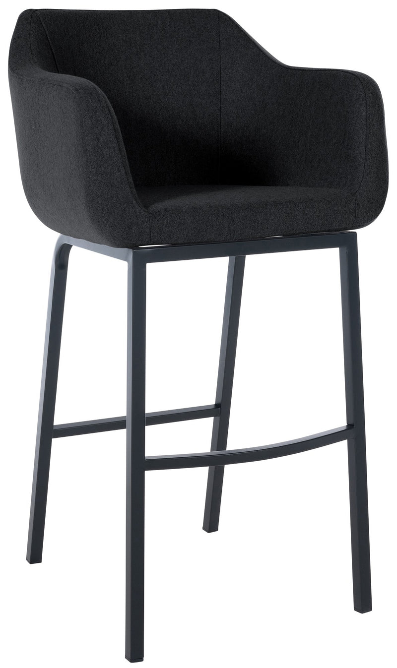 Bar stool Monea felt with four-legged frame