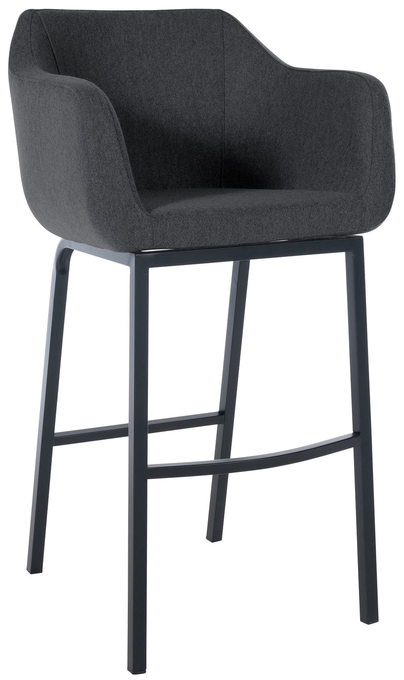 Bar stool Monea felt with four-legged frame