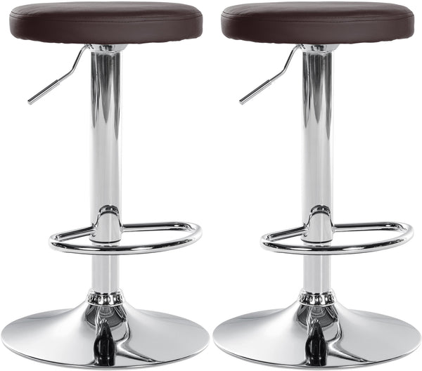 Set of 2 bar stools Ponte faux leather