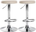 Set of 2 bar stools Ponte faux leather