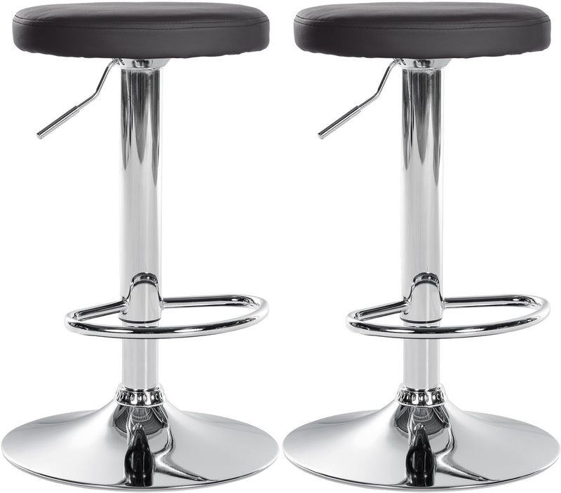 Set of 2 bar stools Ponte faux leather